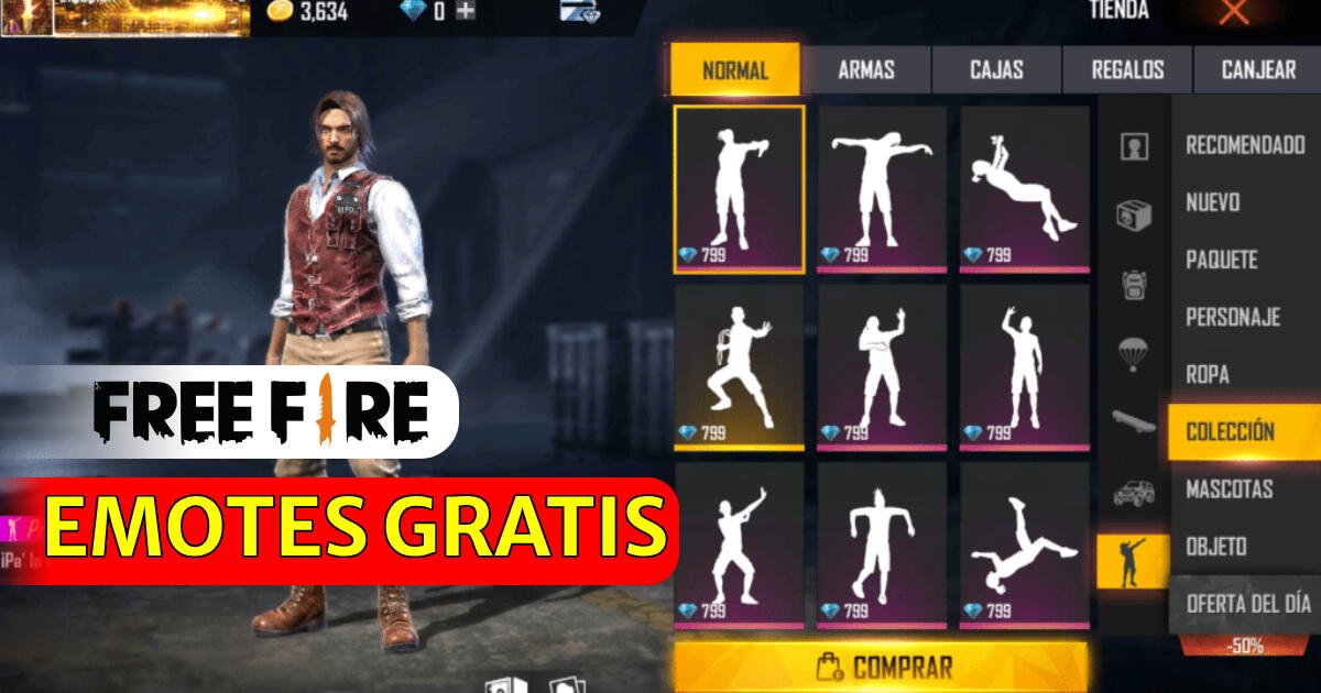 COMO TENER EMOTES GR4TIS EN FREE FIRE